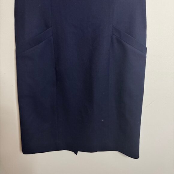 Pendleton Women's Wool Navy Sleeveless Lined Dress w/ Pockets Size 12 - Picture 3 of 6
